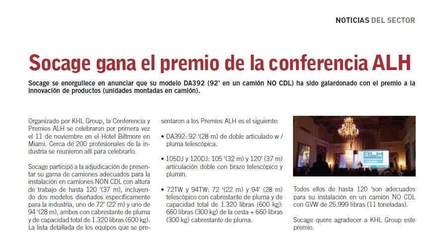 socage gana el premio de la conferencia alh 2 19