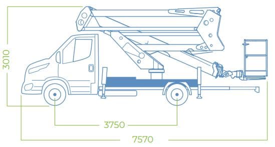 dimensions aerial work platform 24D SPEED