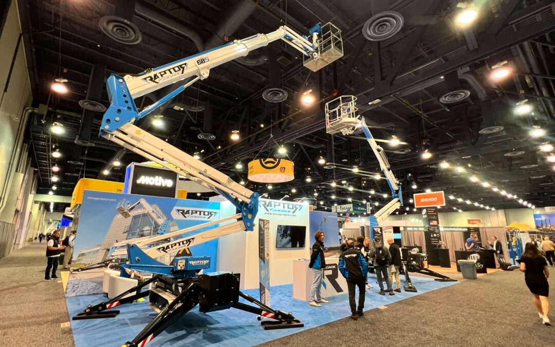 Socage, the Italian specialist in truck-mounted aerial platforms, presented its new company focused on spider lifts, Socage Raptor, at Conexpo.